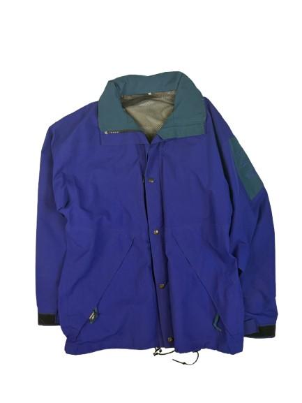 kurtka the north face 80s vintage niebieska przeciwdeszczowa